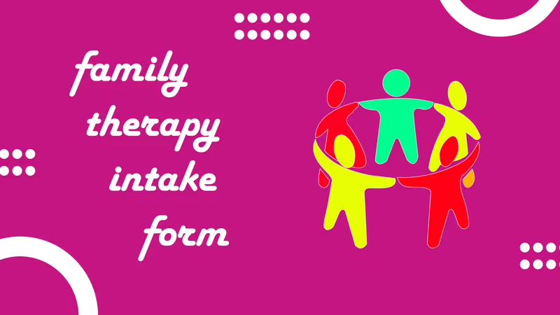 Family Therapy Intake Form Template