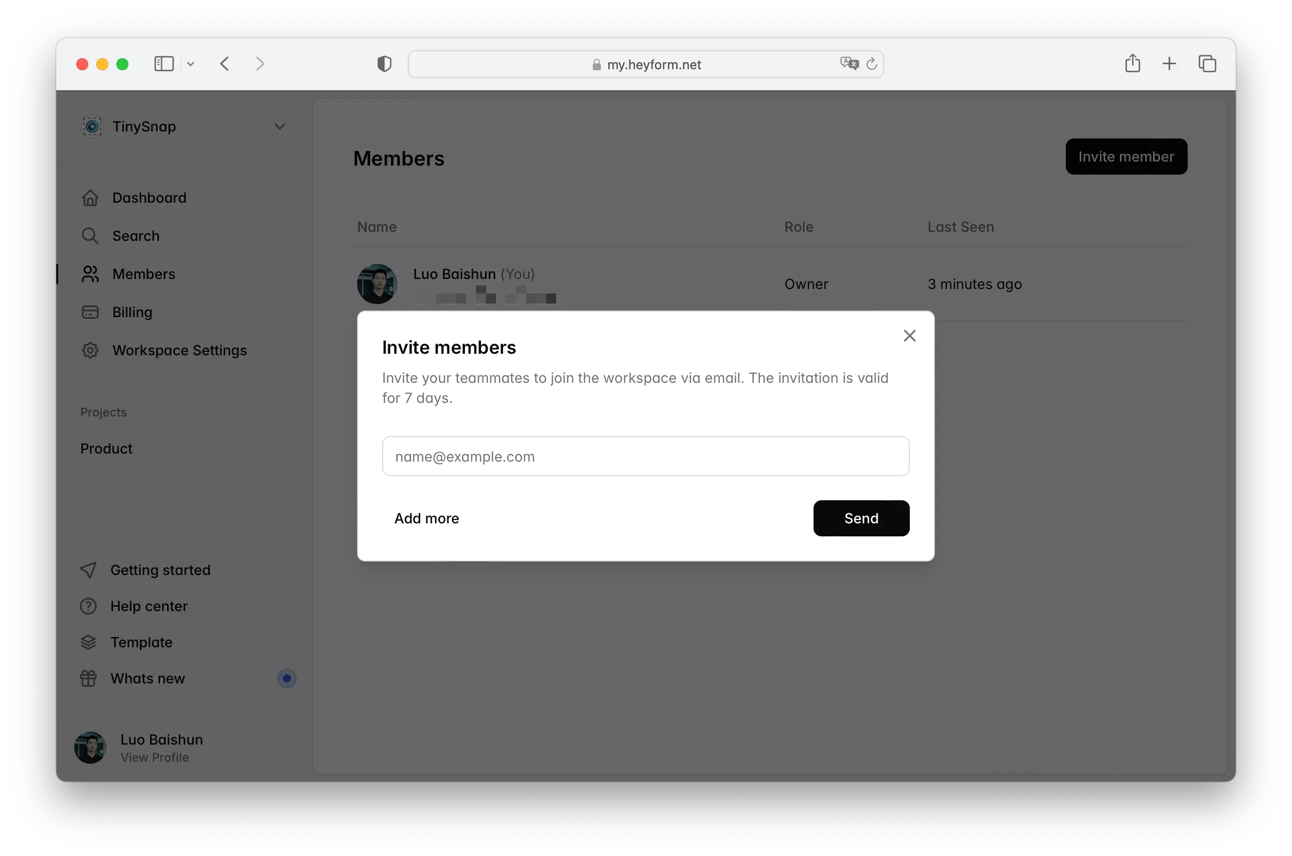 HeyForm's collaboration and sharing options allow users to easily share forms, invite team members, and work together on form creation and analysis, streamlining teamwork and feedback.