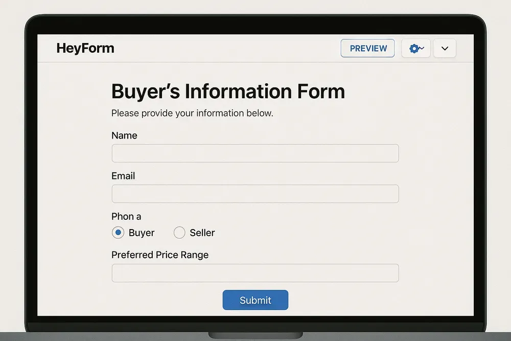 Image showing form's layout